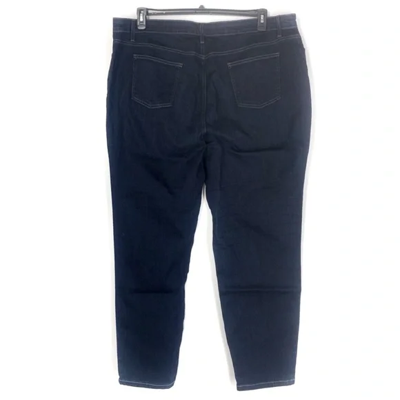 Eileen Fisher Organic Cotton Blend Skinny Jeans, Plus Size 22W - Blue - Picture 3 of 5